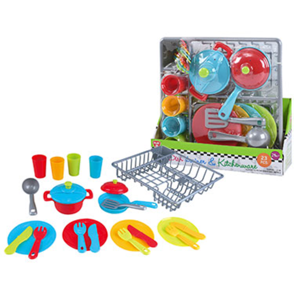 SET MENAJE INFANTIL CON ESCURRIDOR                