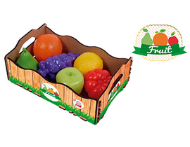 Caja de madera c/6 frutas                         