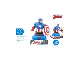 LAMPARA DE NOCHE FIGURA 3D CAPITAN AMERICA        