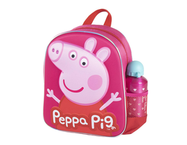 MOCHILA INFANTIL 3D PEPPA PIG + BOTELLA ALUMINIO  