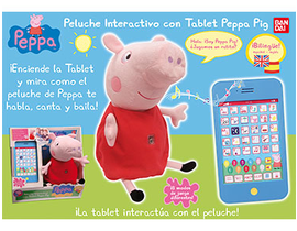PEPPA PIG  PELUCHE INTERACTIVO CON TABLET         