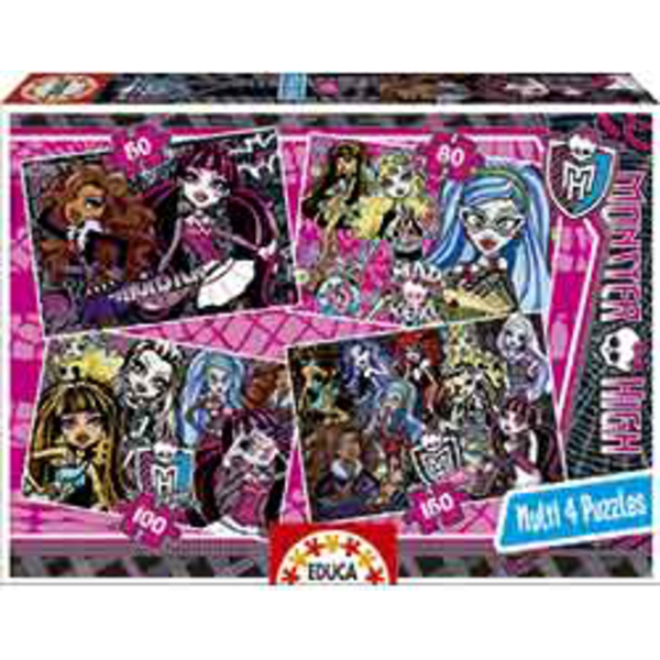 MULTI 4 PUZZLES MONSTER HIGH                      