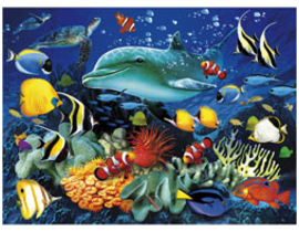 1000 MAGIC 3D EFFECT-DOLPHIN REEF                 