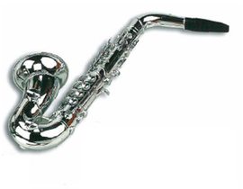 SAXOFON METALIZADO, 8 NOTAS ENVASE LITHO          