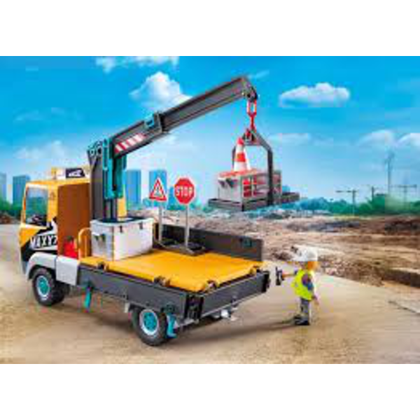 CAMION DE CONSTRUCCION CON GRUA                   